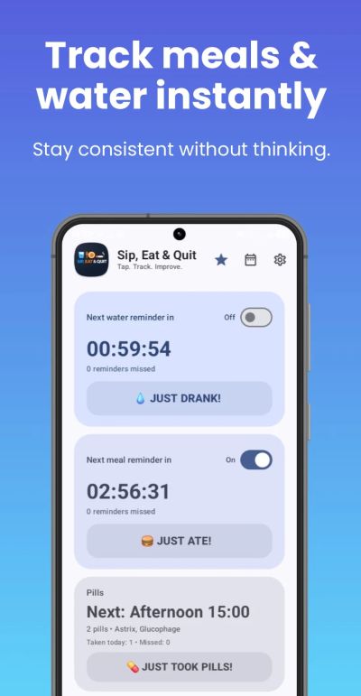 Sip, Eat & Quit: Simple Habits